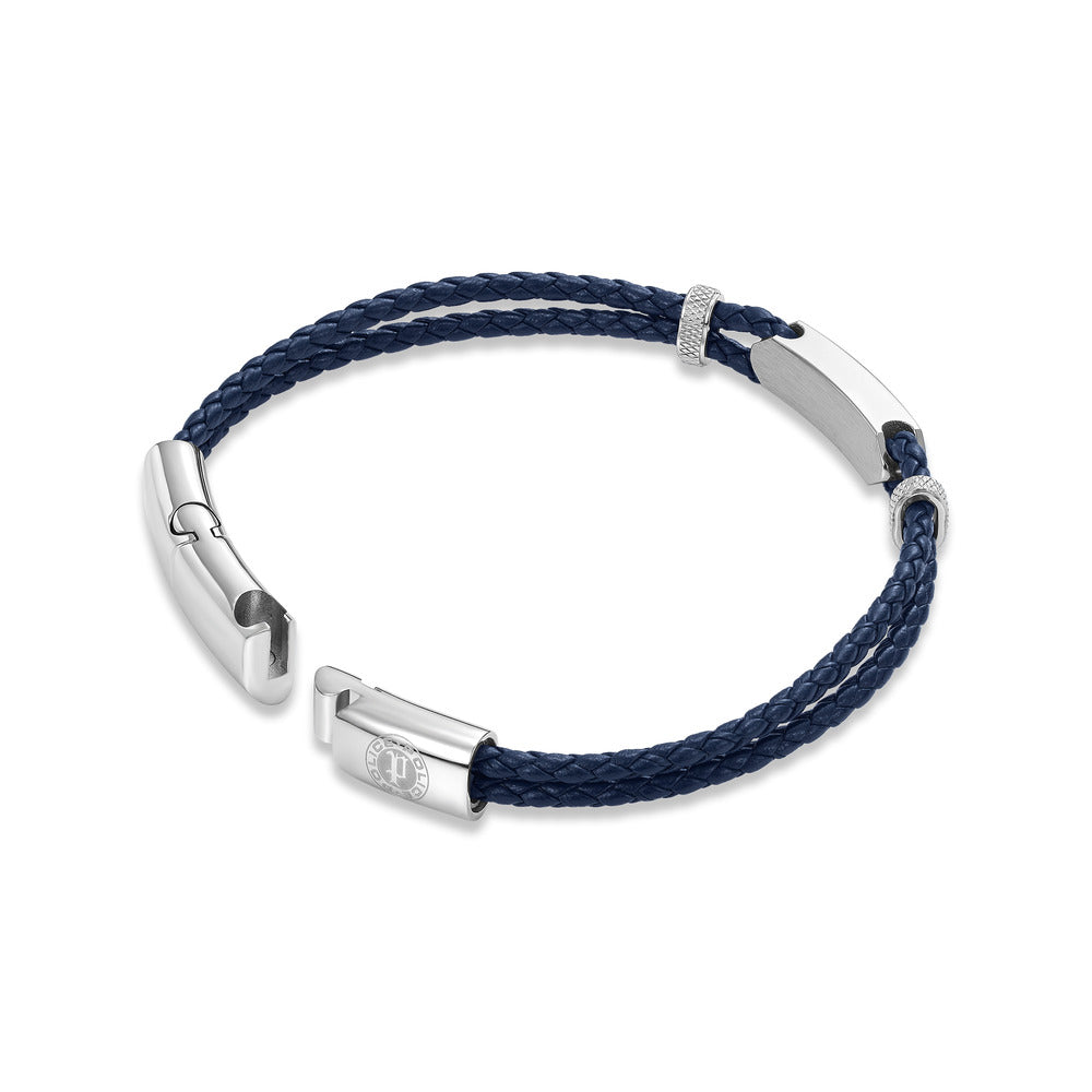 Men Twincord Navy Bracelet