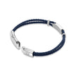 Men Twincord Navy Bracelet