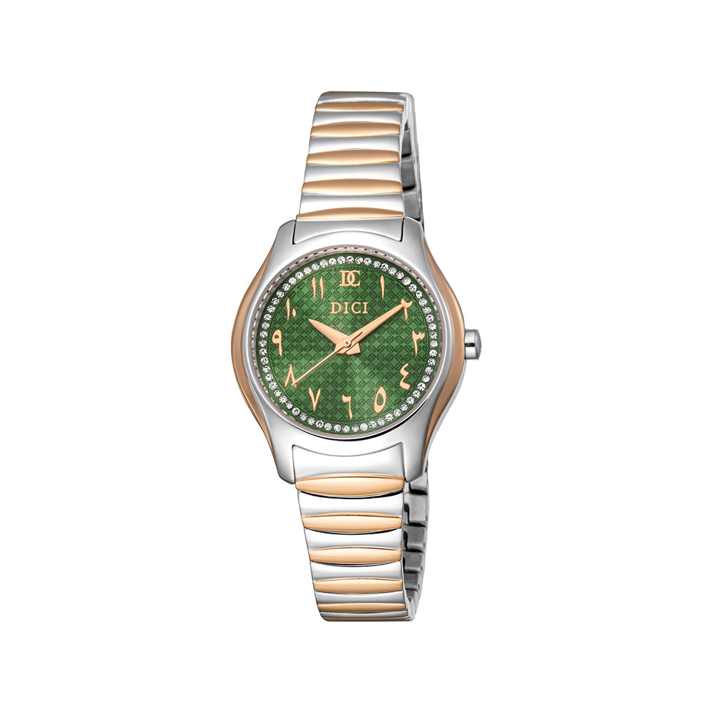 Tasle Women Green Stainless Steel Watch
