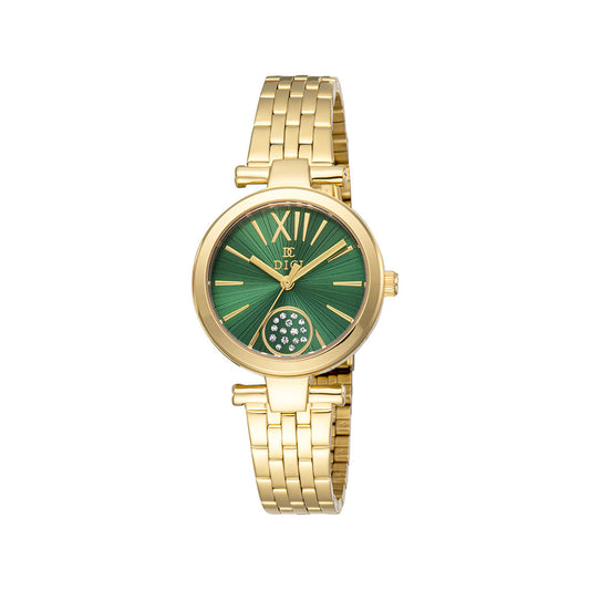 Perla Women Green Stainless Steel Watch