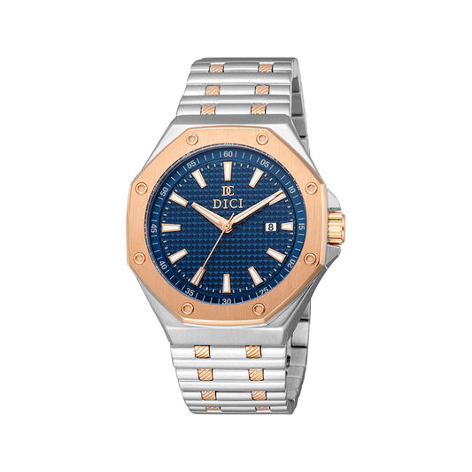 Pietro Men Navy Stainless Steel Watch