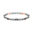 Men Ceramic Silver Bracelet