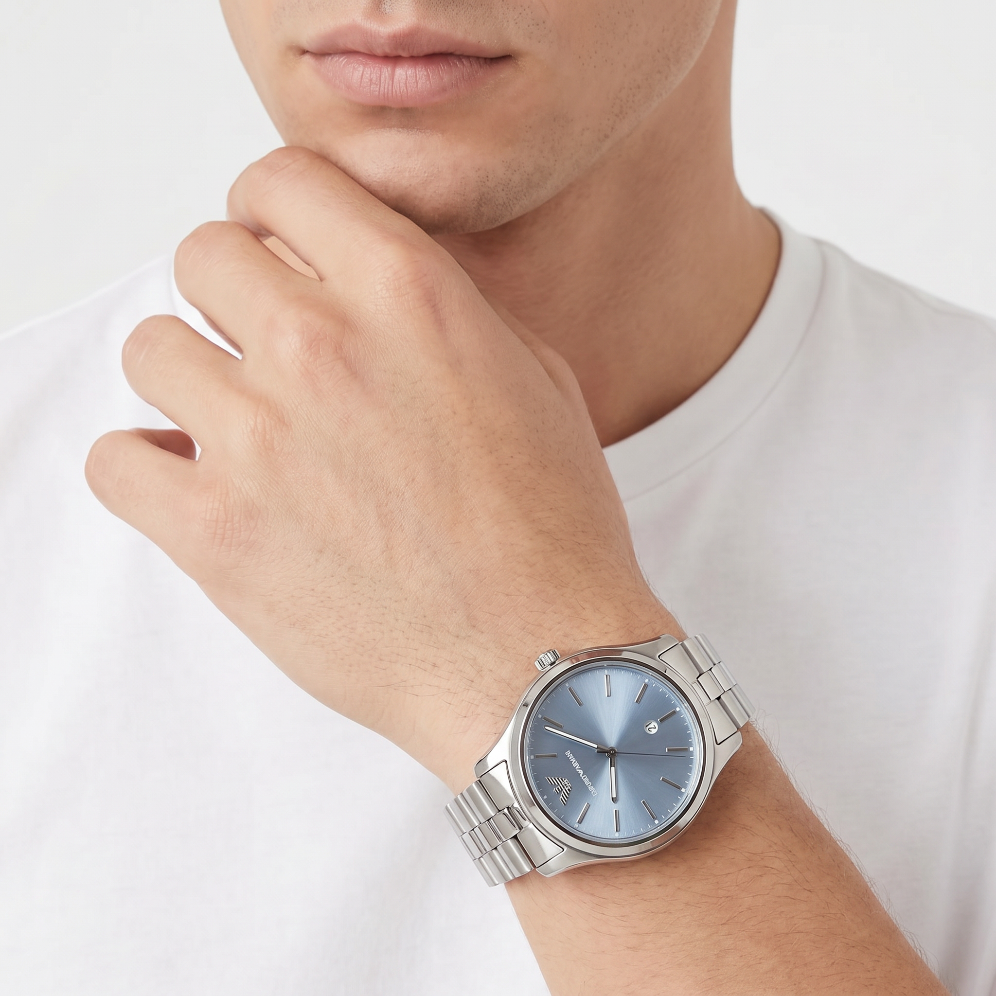 Men Silver Watch