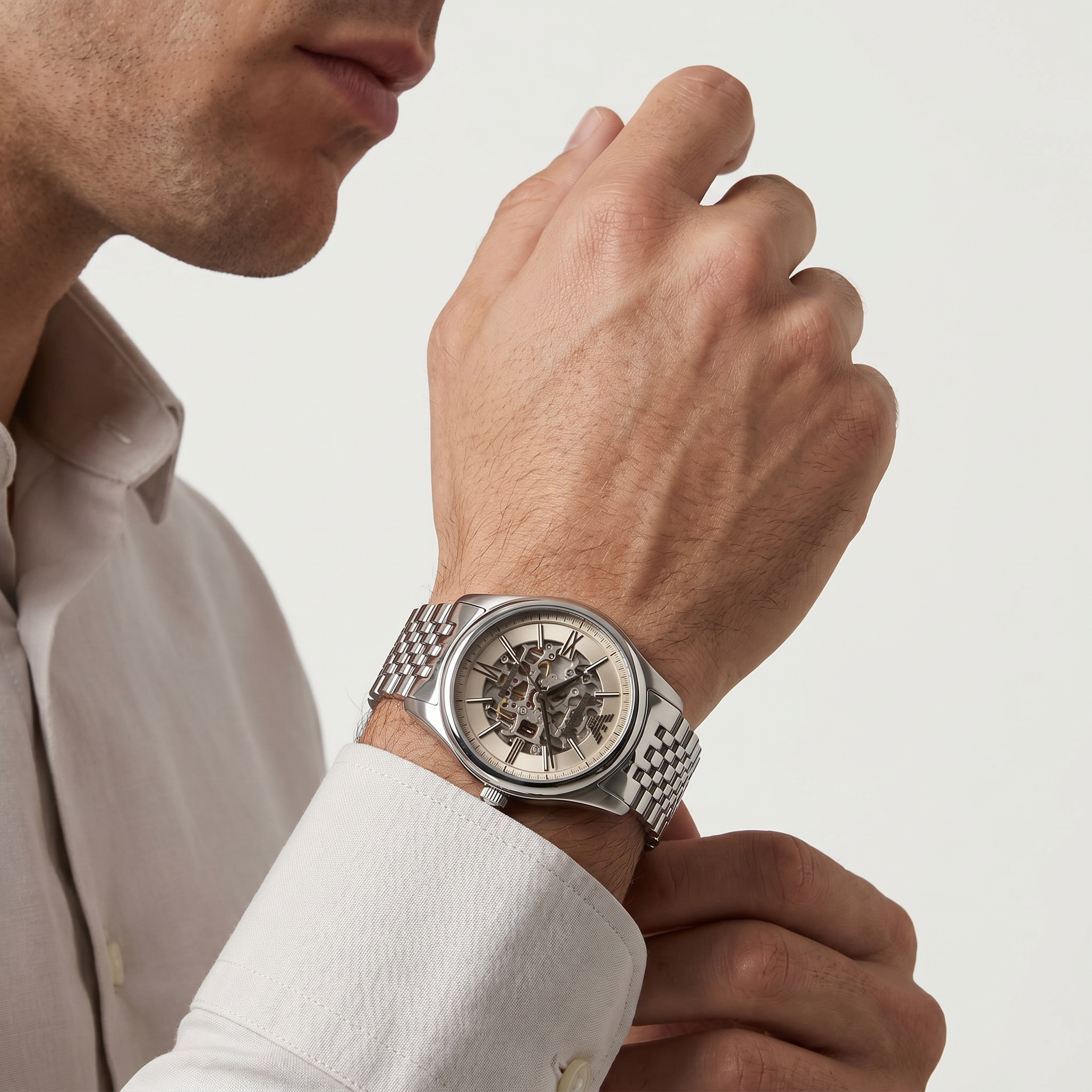 Men Silver Watch